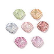 Plastics Beads, Craft Beads,  Mixed Color, Shell Shape, 10x11.5x3.5mm, Hole: 1.6mm, about 1388pcs/500g(KY-B004-16A)
