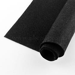 Non Woven Fabric Embroidery Needle Felt for DIY Crafts, Square, Black, 298~300x298~300x1mm, about 50pcs/bag(DIY-Q007-01)