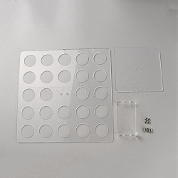 Acrylic Wine Glass Holders, Square, Clear, 300x300x110mm, Inner Diameter: 40mm(AJEW-WH0270-258A)