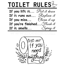 PVC Wall Stickers, for Toilet Decoration, Word, 300x800mm(DIY-WH0377-007)