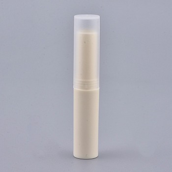 DIY Empty Lipstick Bottle, Lip Gloss Tube, Lip Balm Tube, with Cap, Beige, 8.3x1.5cm, Capacity: 4ml(0.13 fl. oz)