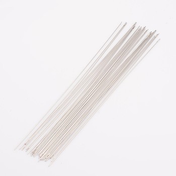 Tarnish Resistant Steel Beading Needles, Stainless Steel Color, 120x0.45mm, about 25~30pcs/bag