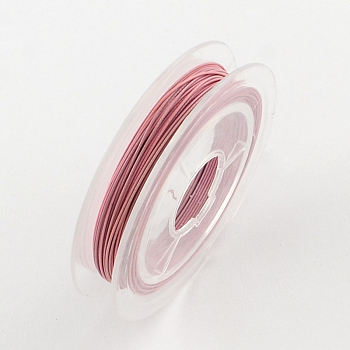 Tiger Tail Wire, Nylon-coated Stainless Steel, Flamingo, 0.38mm, about 32.8 Feet(10m)/roll