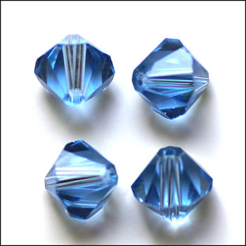 Imitation Austrian Crystal Beads, Grade AAA, Faceted, Bicone, Cornflower Blue, 3x3mm, Hole: 0.7~0.9mm