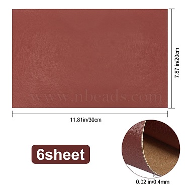 Gorgecraft 6 Sheets Rectangle PU Leather Self-adhesive Fabric(DIY-GF0004-27A)-2