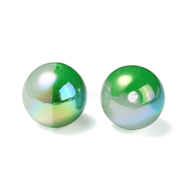 UV Plating Rainbow Iridescent Opaque Acrylic Beads(OACR-C007-01C)-3