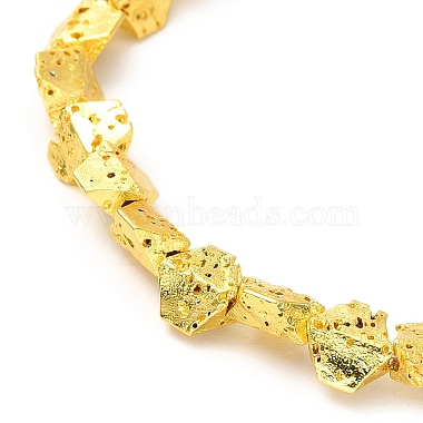 Electroplated Natural Lava Rock Beads Strands(G-G984-13)-4