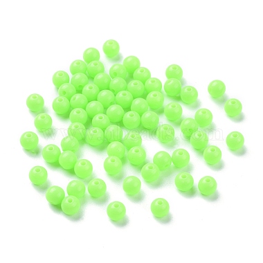 6mm GreenYellow Round Acrylic Beads