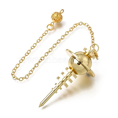 Brass Chakra Stabilizer Pointed Dowsing Pendulums Chain(KK-CBA168E-02)-2