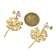 201 Stainless Steel Dandelion Dangle Stud Earrings with Brass Pins(EJEW-TA00387)-3