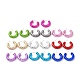 Textured Acrylic Ring Stud Earrings(EJEW-P251-08)-1