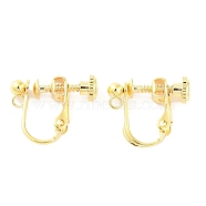 316 Stainless Steel Clip-on Earring Findings, Real 18K Gold Plated, 16x13x5mm, Hole: 1.5mm(STAS-K274-09G)