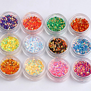 Laser Shining Nail Art Glitter, Manicure Sequins, DIY Sparkly Paillette Tips Nail, Diamond, Mixed Color, about 12box/set(MRMJ-T010-098)