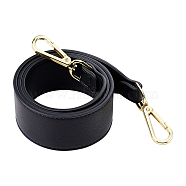 PU Leather Shoulder Strap, with Alloy Findings, for Bag Straps Replacement Accessories, Black, 890x39.5x3mm, Clasp: 60x27.5x7mm(FIND-WH0053-18A)