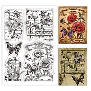 Custom PVC Plastic Clear Stamps, for DIY Scrapbooking, Photo Album Decorative, Cards Making, Flower, 160x110x3mm(DIY-WH0448-0376)