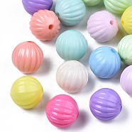 Opaque Acrylic Beads, Round, Mixed Color, 12x12mm, Hole: 1.5mm(X-MACR-S272-68)