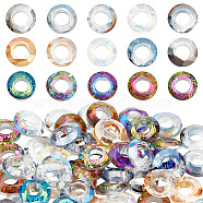 Elite 60Pcs 15 Colors Glass Cabochons, Nail Art Decoration Accessories, Ring, Mixed Color, 10.5x3.5mm, Hole: 5mm, 4pcs/color(MRMJ-PH0001-71)