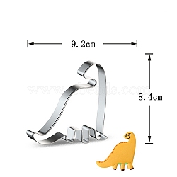 Non-Tarnish DIY 430 Stainless Steel Dinosaur-shaped Cutter Candlestick Candle Molds, Fondant Biscuit Cookie Cutting Mould, Stainless Steel Color, 8.4x9.2x2.5cm(CAND-PW0001-515L)