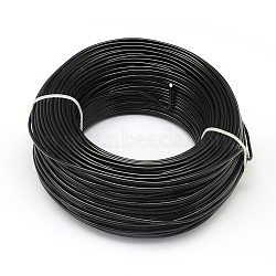 Anodized Aluminum Wire, Bendable Metal Craft Wire, Flexible Craft Wire, for Beading Jewelry Craft Making, Black, 18 Gauge, 1.0mm, 200m/500g(656.1 Feet/500g)(AW-S001-1.0mm-10)