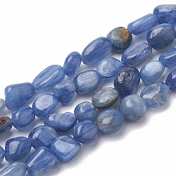 Natural Kyanite/Cyanite/Disthene Beads Strands, Tumbled Stone, Nuggets, 6~11x5~7x3~5mm, Hole: 1mm, about 51pcs/strand, 15.7 inch(X-G-S290-01)