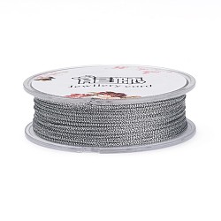 Polyester Metallic Thread, Gray, 1mm, about 32.8 yards(30m)/roll(OCOR-G006-02-1.0mm-37)