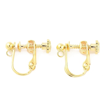 316 Stainless Steel Clip-on Earring Findings, Real 18K Gold Plated, 16x13x5mm, Hole: 1.5mm