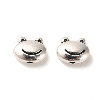 Tibetan Style Alloy Beads, Cadmium Free & Lead Free, Frog, Antique Silver, 8.5x10x5mm, Hole: 1.6mm, about 735pcs/1000g