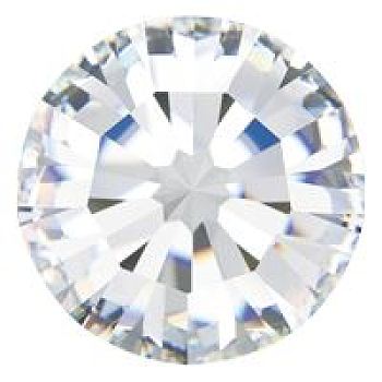 Preciosa&reg MAXIMA Crystal Round Stones, Czech Crystal, Dura Foiling, Round(431 11 615 Chaton), 00030 Crystal, SS12/PP24(3~3.2mm)