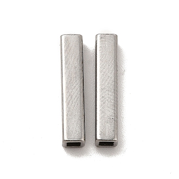 304 Stainless Steel Beads, Rectangle, Stainless Steel Color, 15x3x3mm, Hole: 1.7x1.7mm