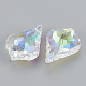 Plated Faceted Leaf Glass Beads(EGLA-S100-02)-3