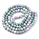 Opaque Crackle Glass Round Beads Strands(X-GLAA-T031-01K)-3