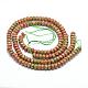 Faceted Natural Unakite Rondelle Beads Strands(G-K090-10)-4