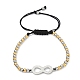 304 Edelstahl unendlich Link Armb&auml;nder(BJEW-F534-01GP-01)-4