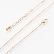 Brass Cable Chain Necklaces(X-MAK-P011-01G)-1