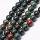 Natural Indian Bloodstone Beads Strands(X-G-P257-07-8mm)-1