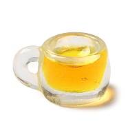 Transparent Acrylic Charms, Beer Glass Charms, Gold, 10x19x14.5mm, Hole: 1.8x2mm(OACR-G024-01A)