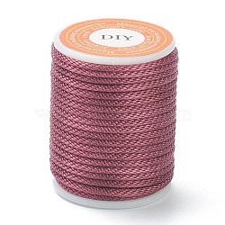 Polyester Braided Cords, for Jewelry Making Beading Crafting, Indian Red, 1.5mm, about 4.37 yards(4m)/roll(OCOR-I006-A04-49)