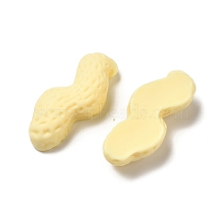 Opaque Resin Imitation Food Decoden Cabochons, Peanut, Lemon Chiffon, 35.5x14.5x10mm(RESI-B015-03)