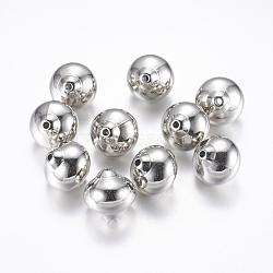 CCB Plastic Beads, Rondelle, Platinum, 20.5x20mm, Hole: 3mm(CCB-G007-29P)