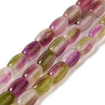 Natural Dyed Jade Beads Strands, Oval, Purple, 11.5~12x7.5~8mm, Hole: 0.8mm, about 29~32pcs/strand, 12.99''~15.16''(33~38.5cm)
