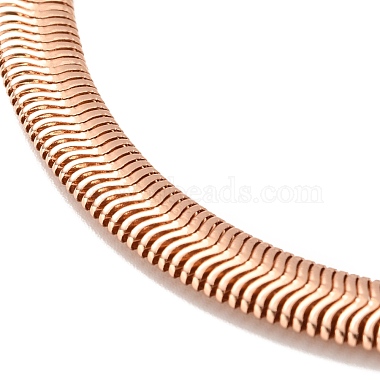 Rack Plating Brass Herringbone Chains Necklace for Men Women(NJEW-M193-01RG)-2