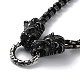 chapado iónico (ip) 304 collares de cadena de caja de acero inoxidable(NJEW-P288-04AS)-2