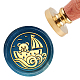 Brass Wax Seal Stamp with Handle(AJEW-WH0184-0210)-1