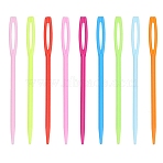 100Pcs Plastic Yarn Knitting Needles, Big Eye Blunt Needles, Children Craft Needle, Mixed Color, 70x6mm(KY-H010-05B)