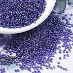 MIYUKI Round Rocailles Beads, Japanese Seed Beads, 11/0, (RR1020) Silverlined Cobalt AB, 11/0, 2x1.3mm, Hole: 0.8mm, about 1111pcs/10g(X-SEED-G007-RR1020)