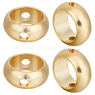 80Pcs Brass Beads Frames, Long-Lasting Plated, Round Ring, Real 24K Gold Plated, 6x2.5mm, Hole: 1mm(KK-CN0002-57)