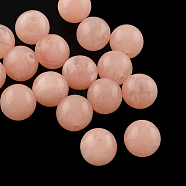Acrylic Imitation Gemstone Beads, Round, Light Coral, 10mm, Hole: 2mm, about 925pcs/500g(OACR-R029-10mm-24)