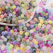 Glass Seed Beads, Imitation Cat Eye, Rondelle, Colorful, 4x3.3mm, Hole: 1.4mm(SEED-M011-02A-18)