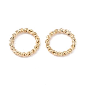 Brass Soldered Jump Rings, Closed Jump Rings, Twist Ring, Real 24K Gold Plated, 8x1mm, Inner Diameter: 5.5mm