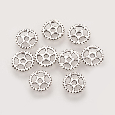 Antique Silver Gear Alloy Charms